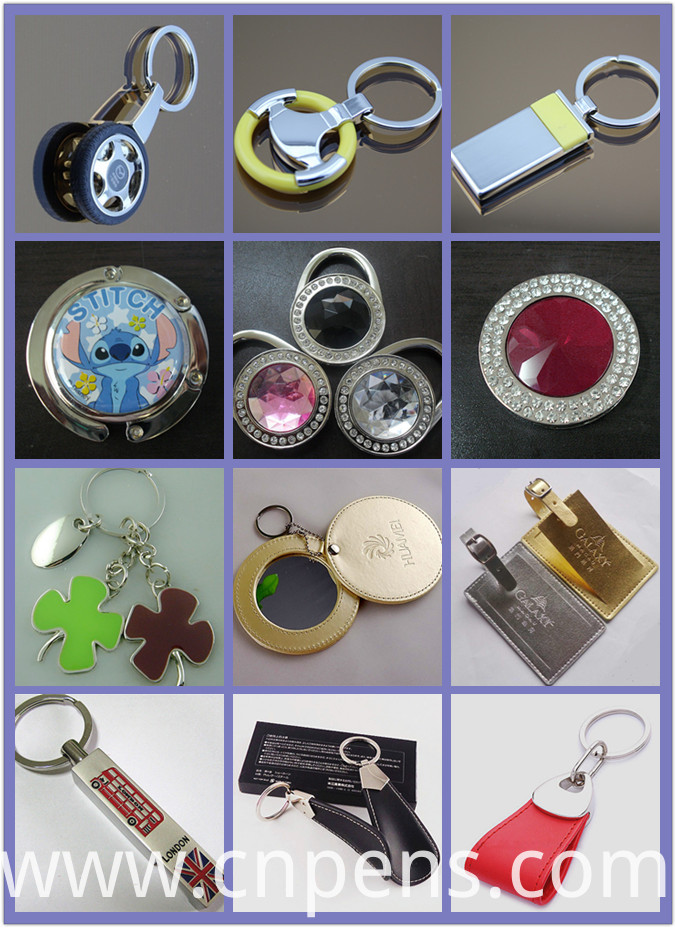 Promotional Competitive Color Metal Round Keyring with Engrave Logo (F1069)